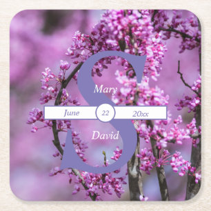 Avondale Redbud Art Hochzeit Papier Untersetzer