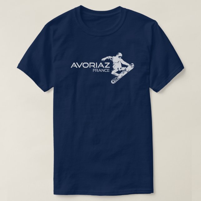 Avoriaz France Snowboarder T-Shirt (Design vorne)
