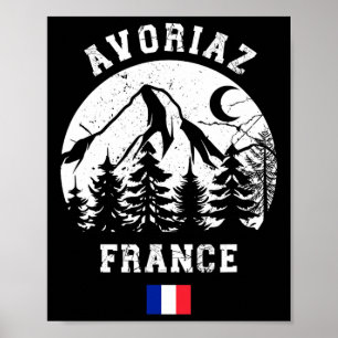 Avoriaz Frankreich Alpen Ski Resort Alpin Skipass Poster