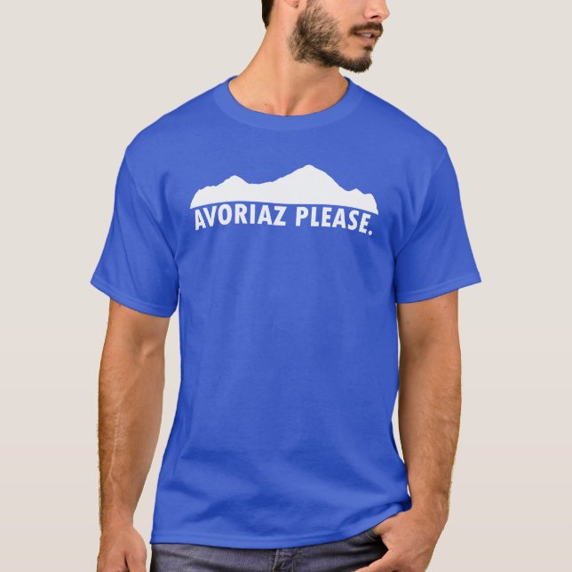 Avoriaz Frankreich Bitte T-Shirt (Vorderseite)