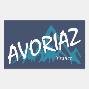 Avoriaz Frankreich Rechteckiger Aufkleber