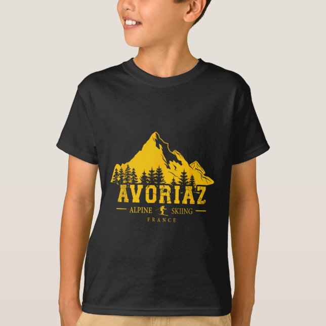 Avoriaz Frankreich Skigebiet Alpin Alp T-Shirt (Vorderseite)
