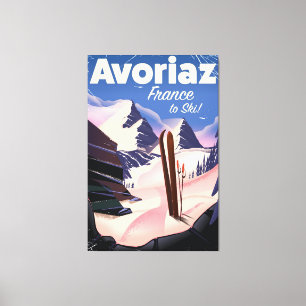 Avoriaz, Französischer Ski-Reiseplakat Leinwanddruck