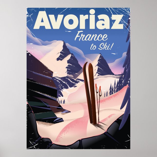 Avoriaz, französisches Skireisepaket Poster (Vorne)