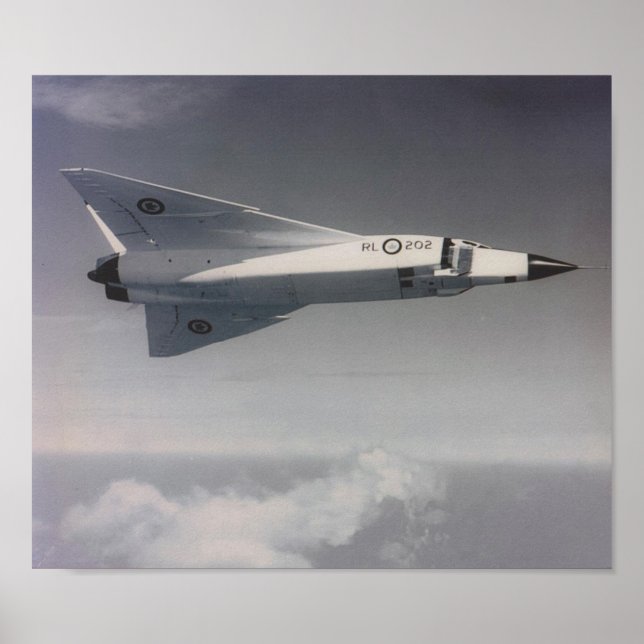 Avro Arrow- RL202 im Flug "links Pech" Poster (Vorne)