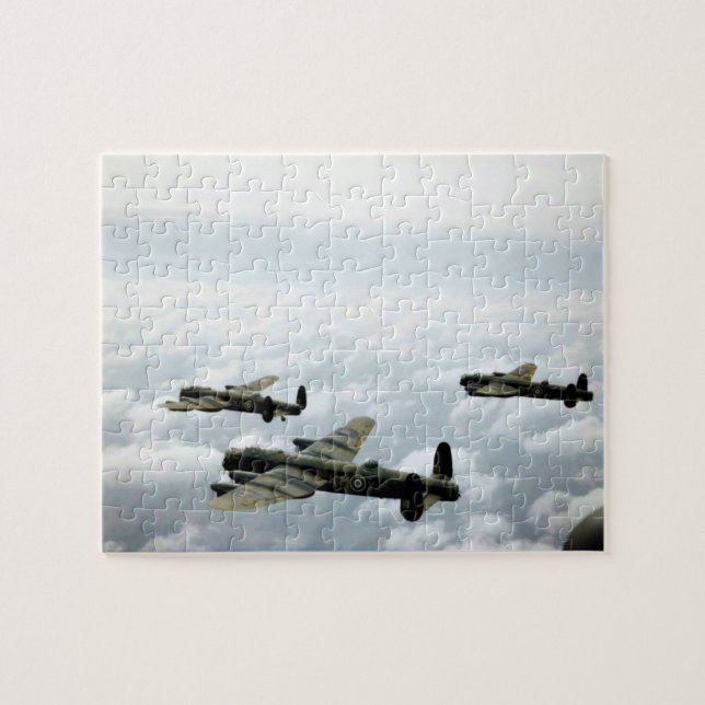 Avro Lancaster - Vintages Luftfahrtfoto Puzzle (Horizontal)