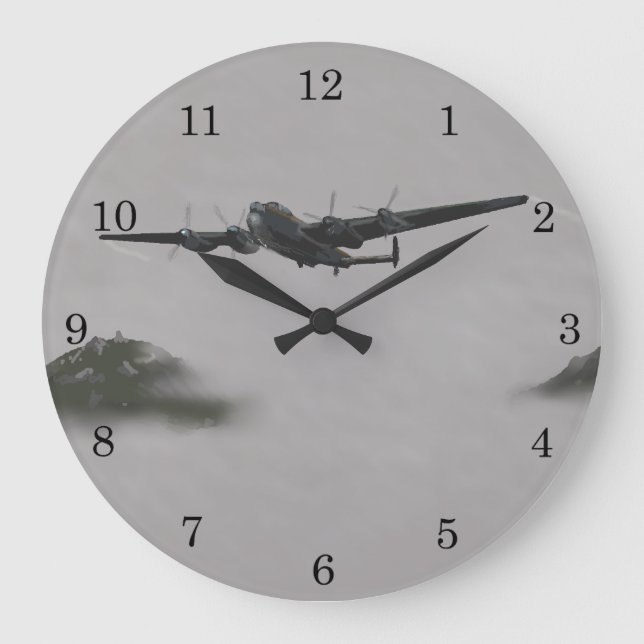 Avro Lancaster Wall-Uhr Große Wanduhr (Vorderseite)