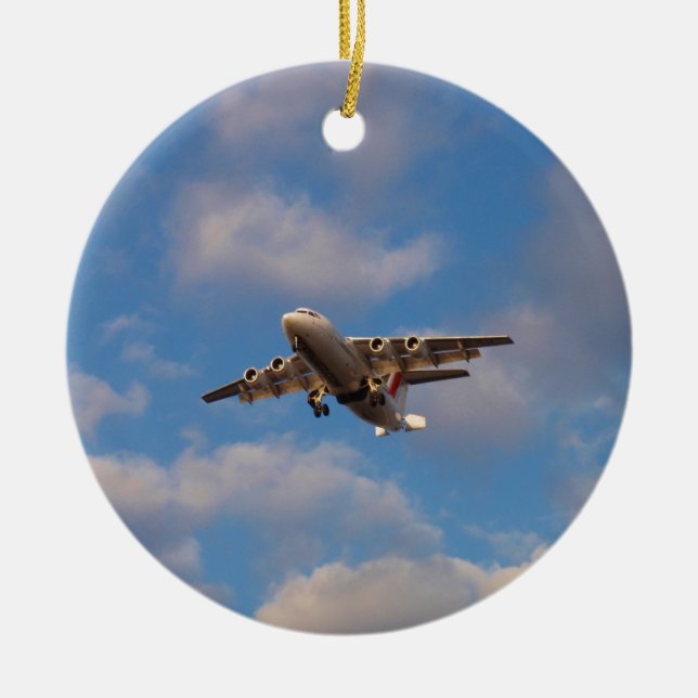 Avro RJ85 Jet Landing Keramik Ornament (Vorne)