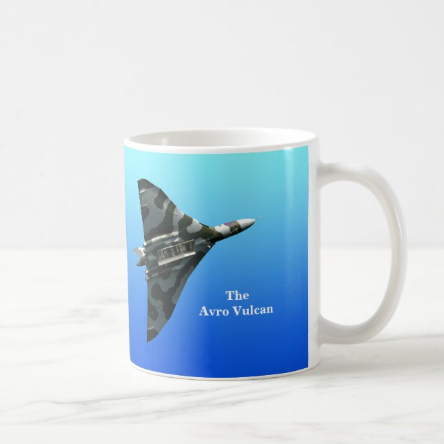 Avro Vulcan Bomber mit Ihrem Monogramm Tasse (Rechts)