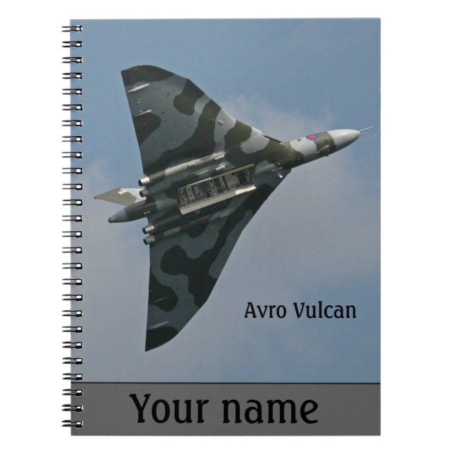 Avro Vulcan Bomber personalisiert Notizblock (Vorderseite)