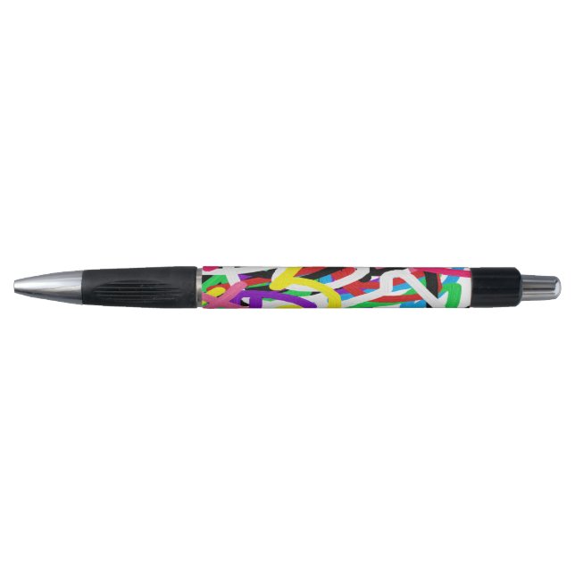 Avryl Fleurs farbenfroher Graffiti Doodle Pen Kugelschreiber (Vorderseite)