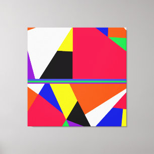 Avryl Fleurs farbenfrohes abstraktes Geometrisches Leinwanddruck