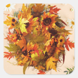 Avryl Fleurs Hübsche Herbstverläufe Quadratischer Aufkleber