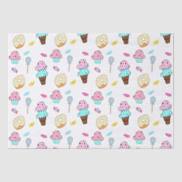 Avryl Fleurs Niedlicher Eis-Creme-Cupcake-Donut Seidenpapier
