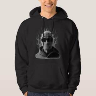 AVSTYLE Dark Flame Masked Streetwear Design - Bold Hoodie