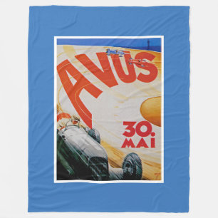 Avus Automobile Racing Poster Fleecedecke