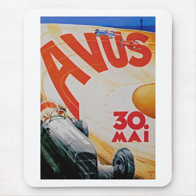 Avus Automobile Racing Poster Mousepad (Vorne)