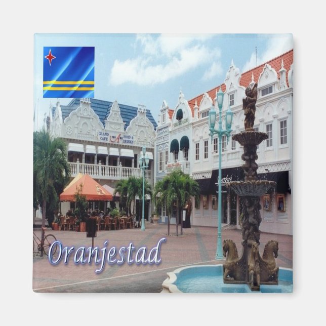 AW010 ORANJESTAD, Aruba, Amerika, Kühlschrank Magnet (Vorne)