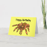 AW- Funny Spider Birthday Card Karte<br><div class="desc">Unglaublich witzig Cartoon Tarantula Spinne Cartoon Geburtstagskarte sagt glücklichen Geburtstag auf der Außenseite und innen hat ein Netz mit saftigen Fliegen und sagt "Hoffnung,  Sie bekommen alles,  von dem Sie geträumt haben</div>