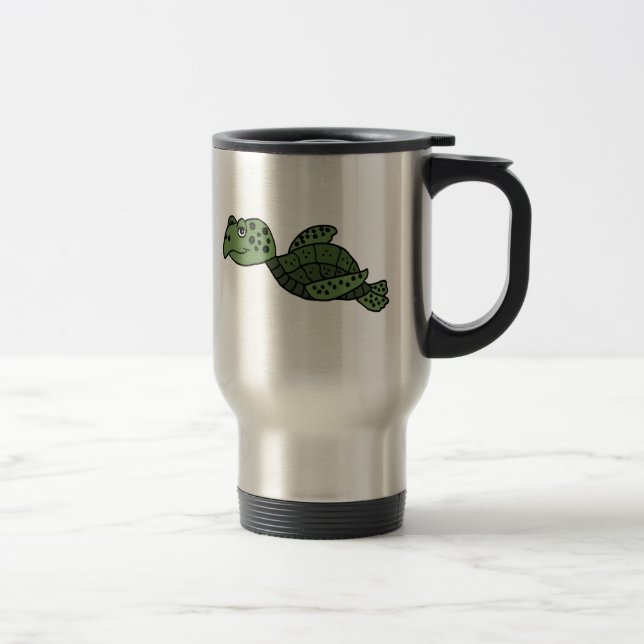 AW, lustige Seeschildkröte-Reise-Tasse Reisebecher (Rechts)