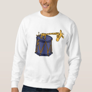 AW, lustiges Giraffen-und Trommel-Shirt Sweatshirt