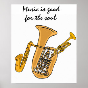 AW- Musik ist gut für das Soul-Poster Poster