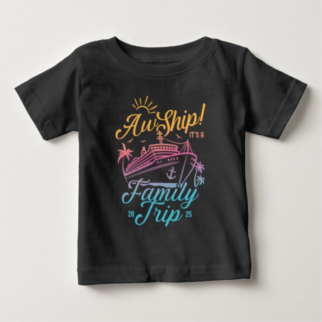 Aw Ship Custom Family Cruise Group Matching Baby T-shirt (Vorderseite)