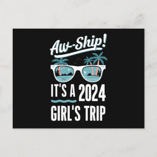 Aw Ship It's a 2024 Girls Trip Girls Cruise Group Postkarte