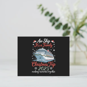 Aw Ship seine a Family Weihnachtsreise 2025 Matchi Feiertagspostkarte