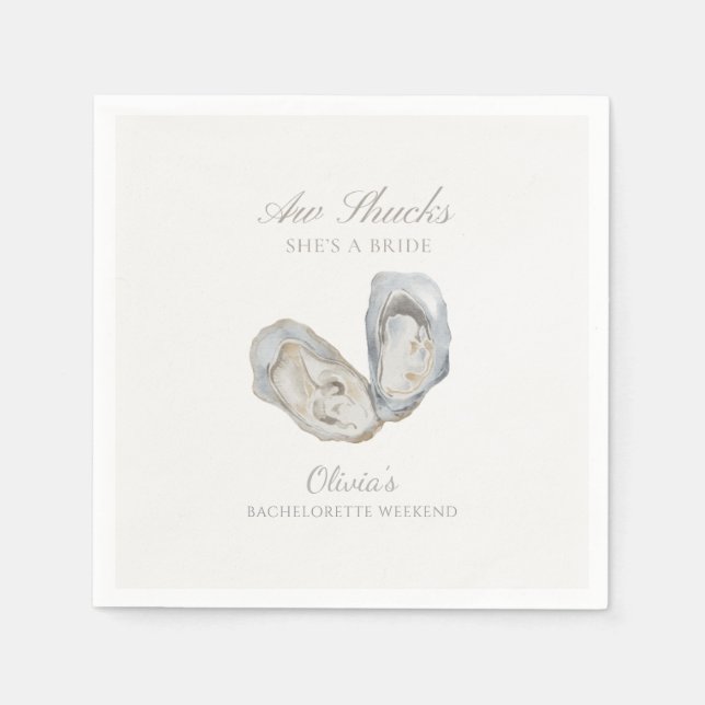 Aw Shucks sie ist eine Brautbachelorette Serviette (Vorderseite)