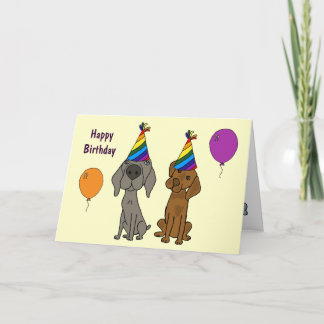 AW- Weimaraner und Pointer Birthday Card Karte
