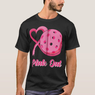 Awa: Herzklopfen Pickleball Pink Out Breast Cancer T-Shirt