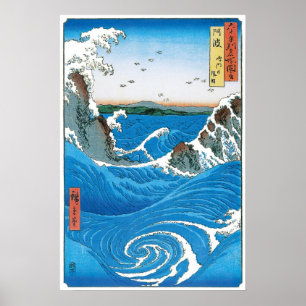 Awa Provinz, Naruto Strudel durch Ando Hiroshige Poster