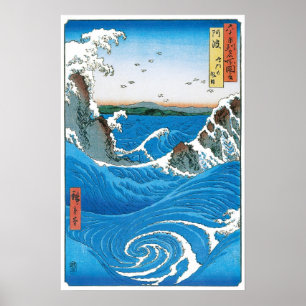 Awa Provinz, Naruto Strudel durch Ando Hiroshige Poster