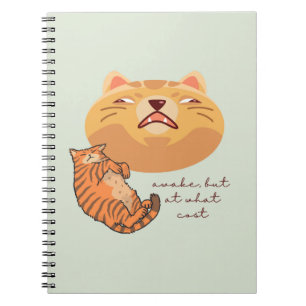 Awake Orange Cat Notizblock