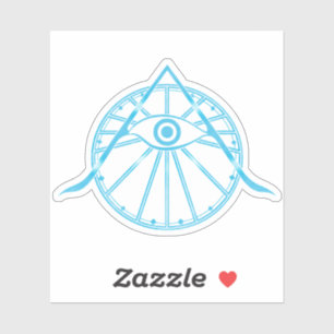 "Awaken" Alleskönnendes Auge & Heilige Geometrie S Aufkleber