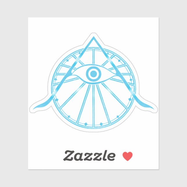 "Awaken" Alleskönnendes Auge & Heilige Geometrie S Aufkleber (Blatt)