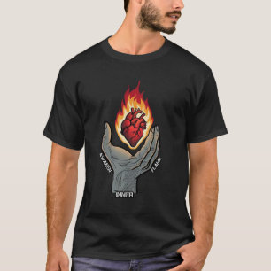 Awaken Inner Flamme Heiliges Herz spirituelle Graf T-Shirt