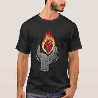 Awaken Inner Flamme Heiliges Herz spirituelle Graf T-Shirt