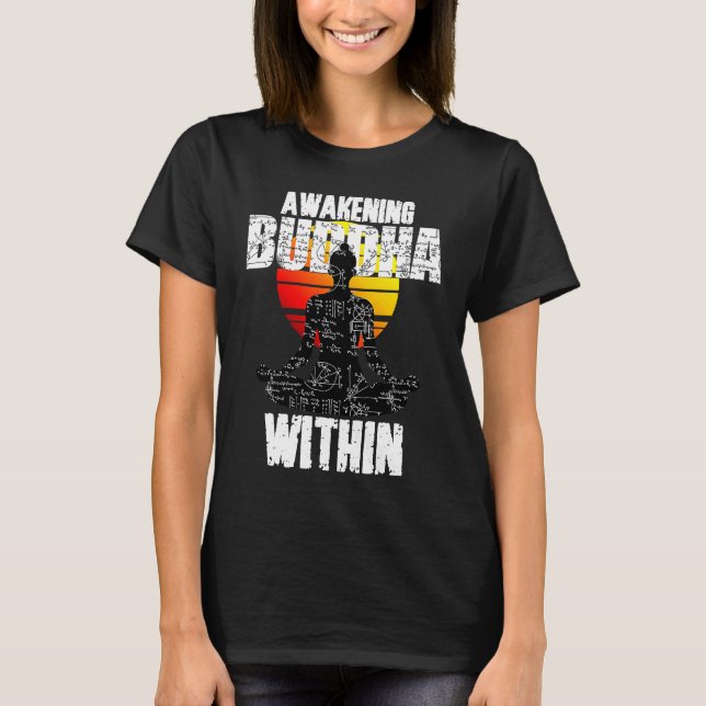 Awakening Buddha, Spiritual Awareness, Zen Teacher T-Shirt (Vorderseite)