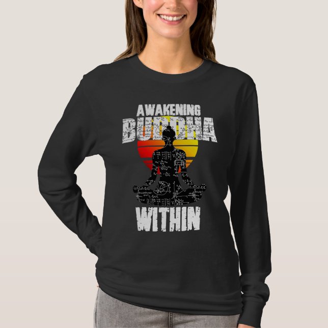 Awakening Buddha, Spiritual Awareness, Zen Teacher T-Shirt (Vorderseite)