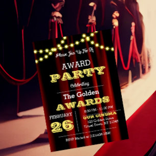 Award Party Velvet & Gold Kleine Einladung