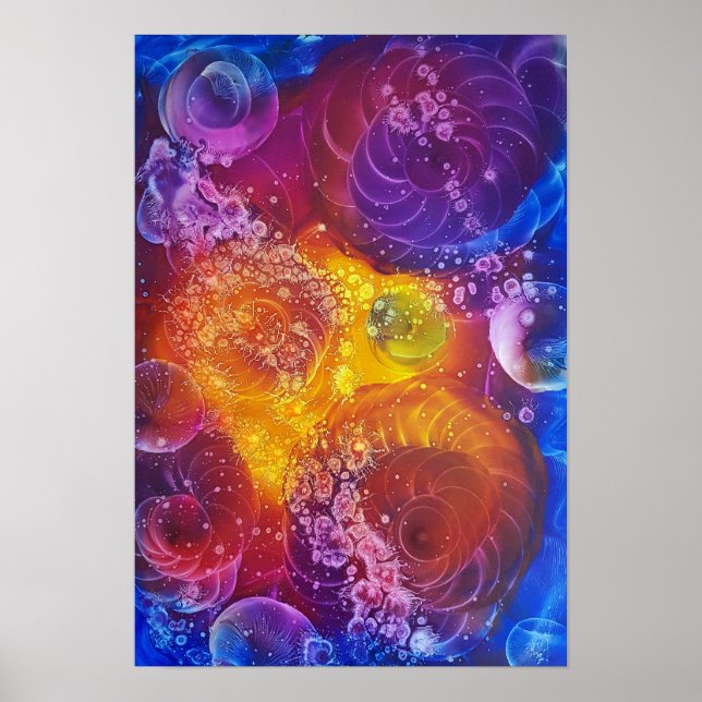 Award Winning Hand Painted Abstract Painting Poster (Vorne)