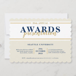 AWARDS DINNER Modernes Ereignis einfache Marine El Einladung