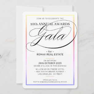 AWARDS GALA DINNER Modernes Business Regenbogen sc Einladung