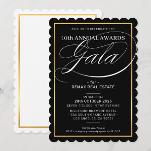 AWARDS GALA DINNER Modernes Business schwarzes Gol Einladung