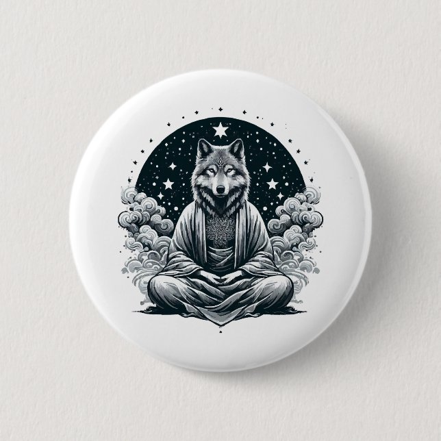 Aware Wolf Button (Vorderseite)