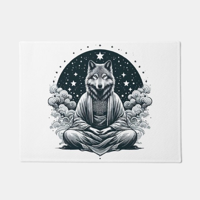 Aware Wolf Fußmatte (Vorderseite)