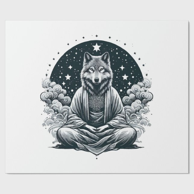 Aware Wolf Geschenkpapier (Flach)