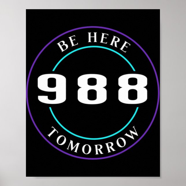 Awareness 988 Suicide Prevention  Poster (Vorne)